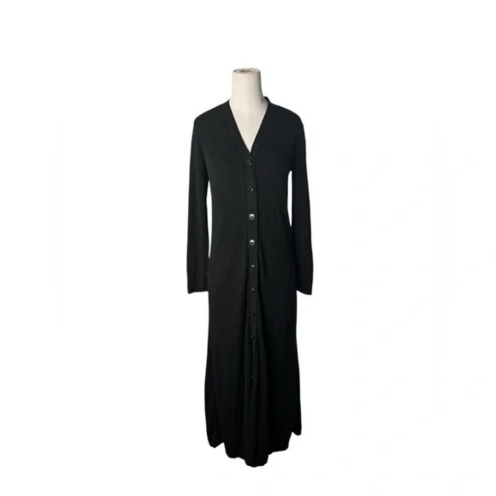 Petite LOFT Versa Ribbed V-Neck Maxi Sweater Dress in Size Medium - Picture 7 of 8